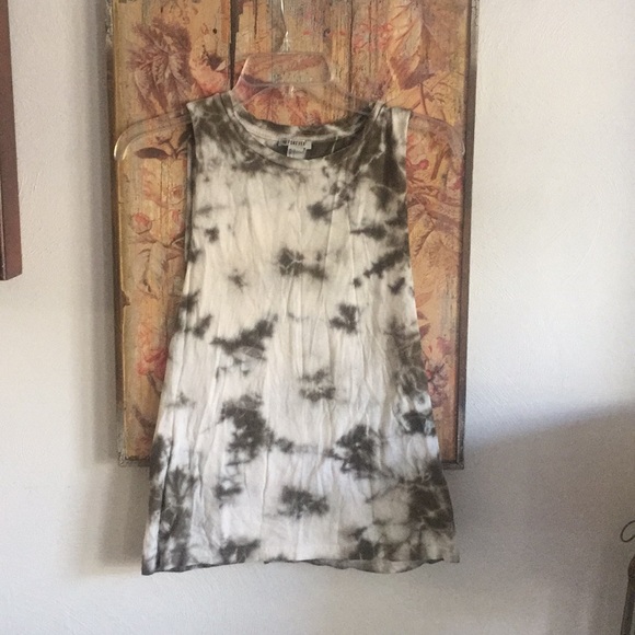 FOREVER 21 IVORY OLIVE TIE DYE MUSCLE TANK TOP S - Picture 5 of 12